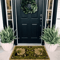Green Floral Welcome Doormat Washable Indoor PlantThemed Entry Rug 1