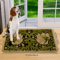 Green Floral Welcome Doormat Washable Indoor PlantThemed Entry Rug 2