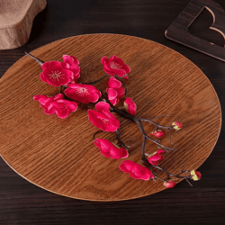 artificial plum blossom silk flower branch – elegant spring floral decor for home & events