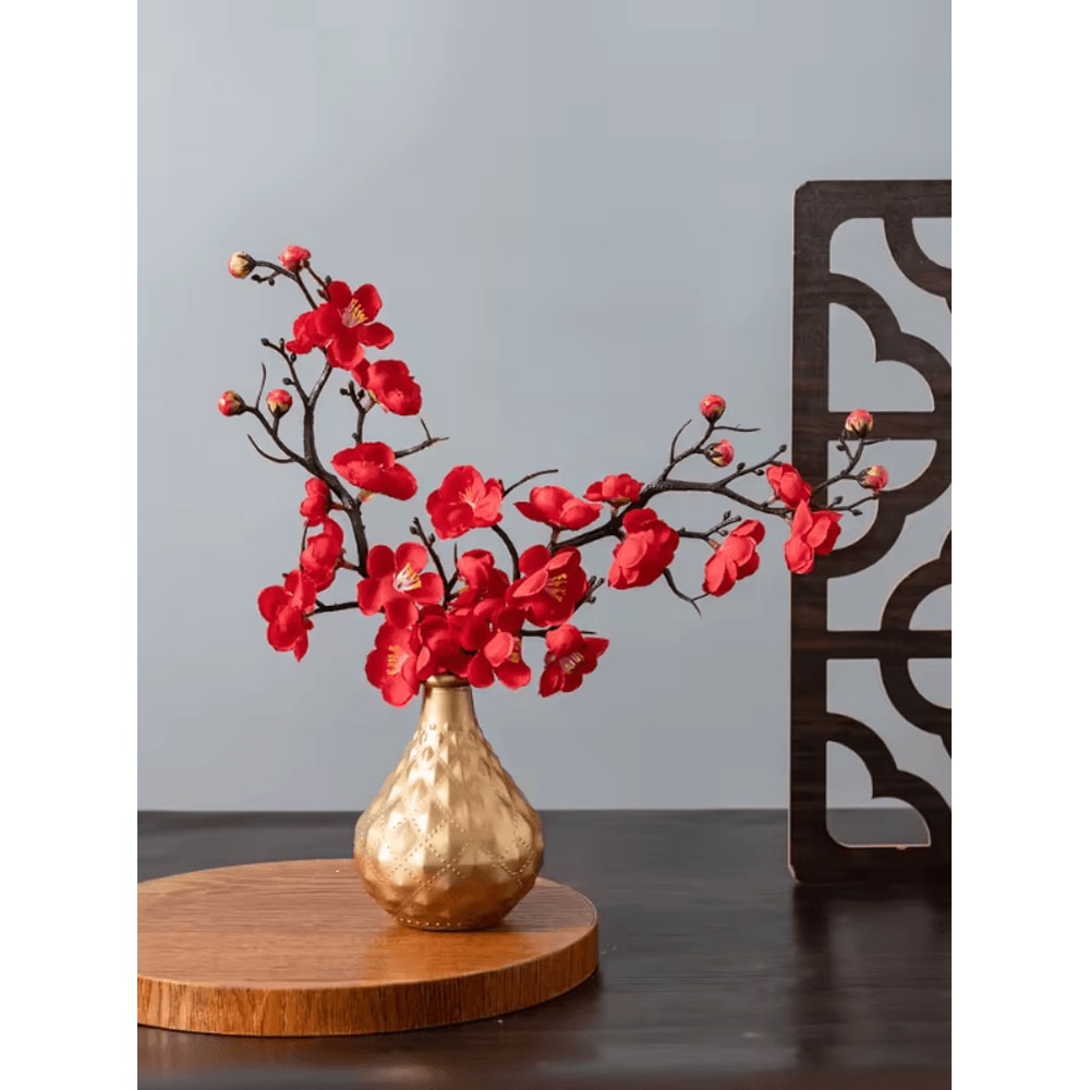 Artificial Plum Blossom Silk Flower Branch Elegant Spring Floral Decor For Home Events 3