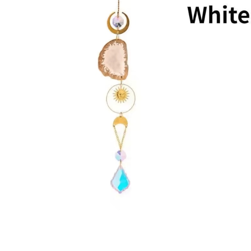 Sun Moon Crystal Suncatcher Rainbow Prism Hanging Decor For Window Garden 2
