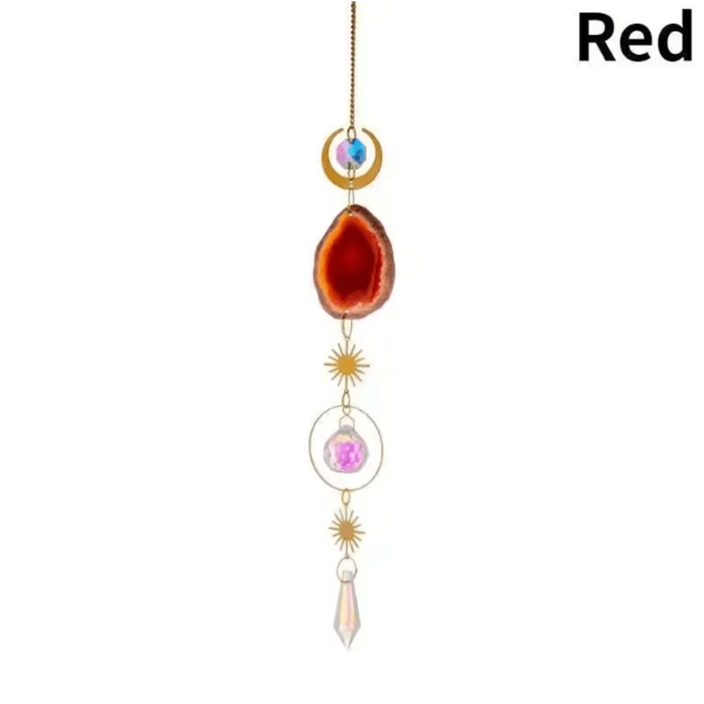 Sun Moon Crystal Suncatcher Rainbow Prism Hanging Decor For Window Garden 4