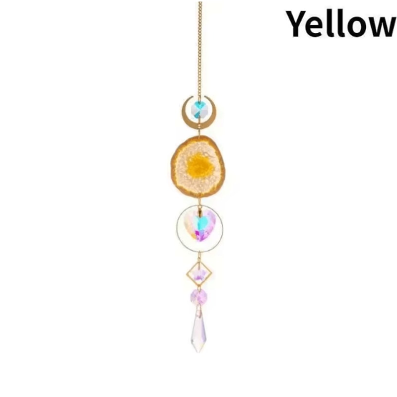 Sun Moon Crystal Suncatcher Rainbow Prism Hanging Decor For Window Garden 6