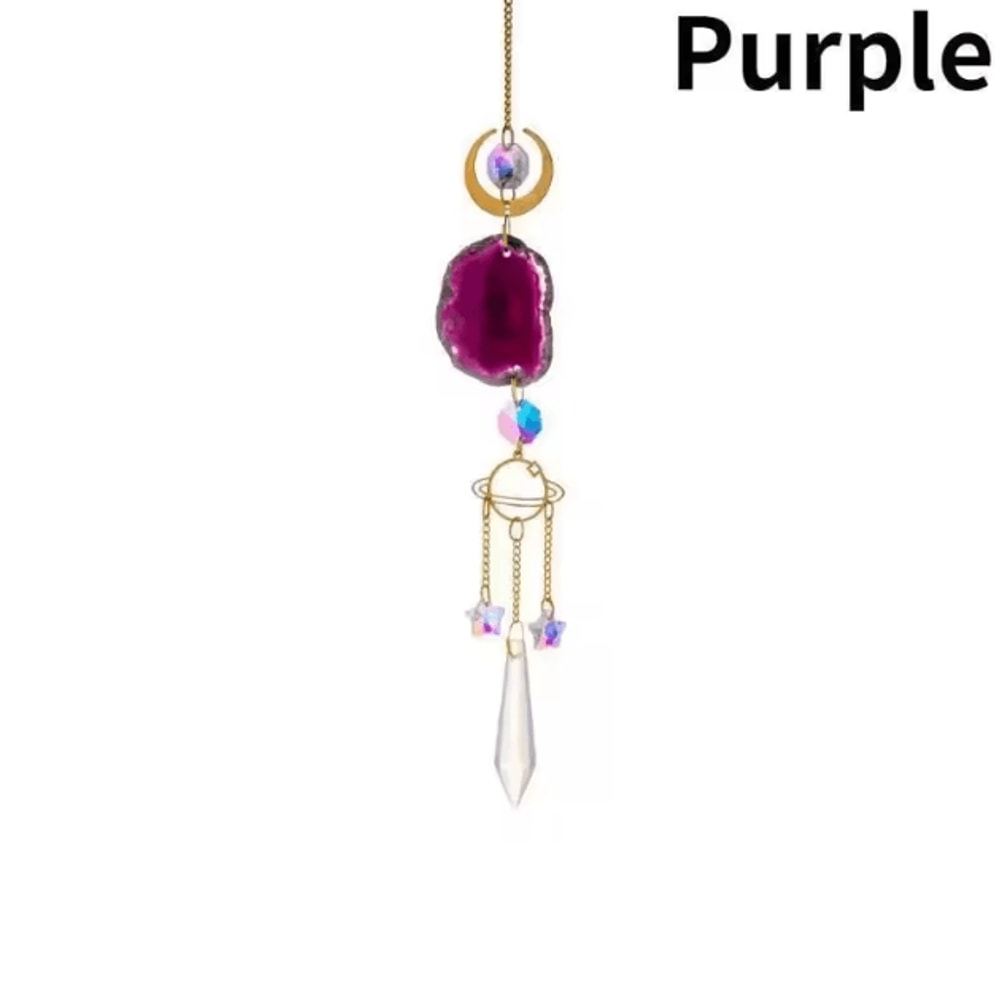 Sun Moon Crystal Suncatcher Rainbow Prism Hanging Decor For Window Garden 7