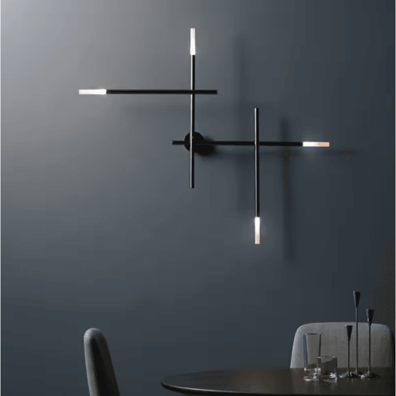 Nordic Cross LED Wall Sconce Modern Minimalist Line Art Wall Lamp 0