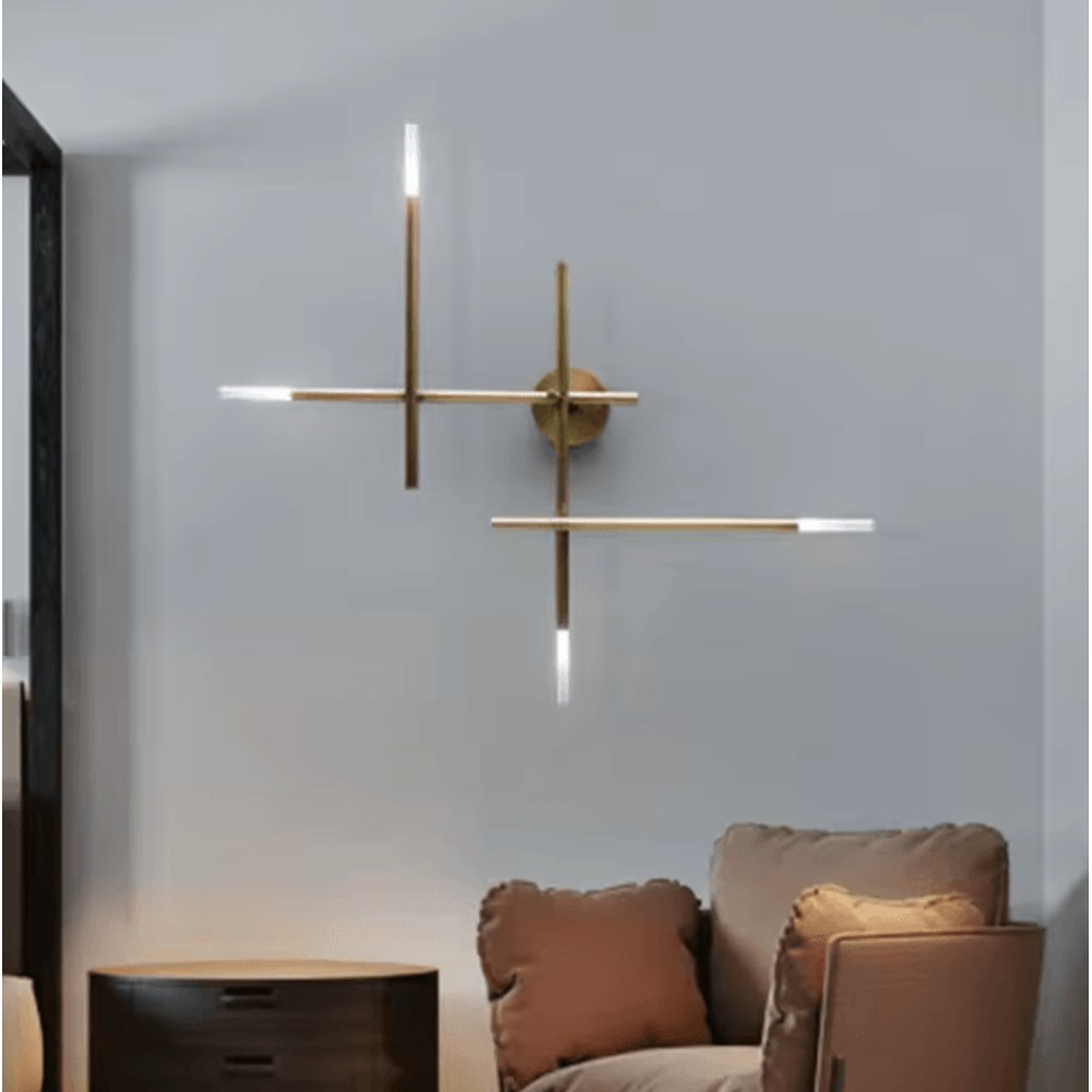 Nordic Cross LED Wall Sconce Modern Minimalist Line Art Wall Lamp 1