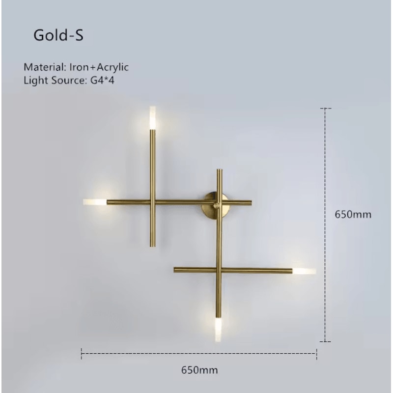 Nordic Cross LED Wall Sconce Modern Minimalist Line Art Wall Lamp 2