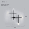 Nordic Cross LED Wall Sconce Modern Minimalist Line Art Wall Lamp 3