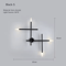 Nordic Cross LED Wall Sconce Modern Minimalist Line Art Wall Lamp 3