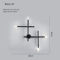 Nordic Cross LED Wall Sconce Modern Minimalist Line Art Wall Lamp 5
