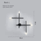 Nordic Cross LED Wall Sconce Modern Minimalist Line Art Wall Lamp 7