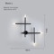 Nordic Cross LED Wall Sconce Modern Minimalist Line Art Wall Lamp 7