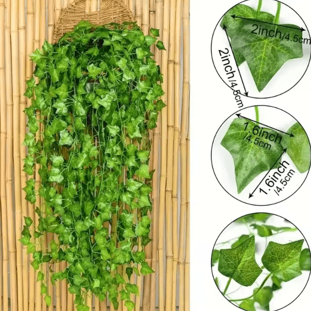 Artificial Ivy Leaf Hanging Garland Lush Green Vine Decor For Home Events 1