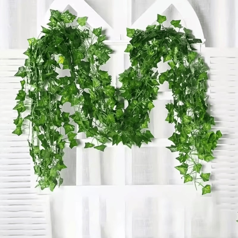Artificial Ivy Leaf Hanging Garland Lush Green Vine Decor For Home Events 2