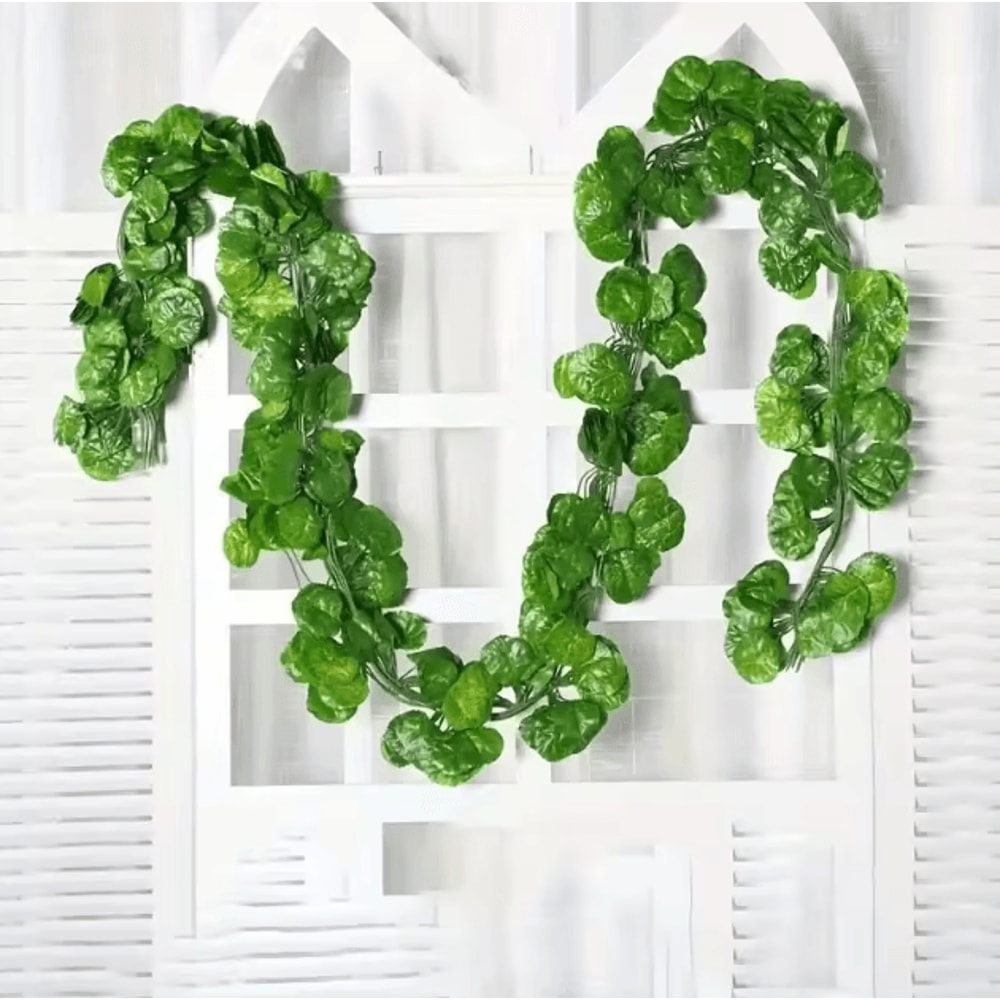 Artificial Ivy Leaf Hanging Garland Lush Green Vine Decor For Home Events 5