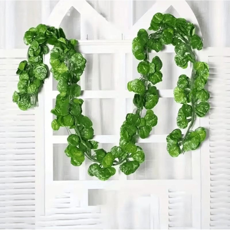 Artificial Ivy Leaf Hanging Garland Lush Green Vine Decor For Home Events 5