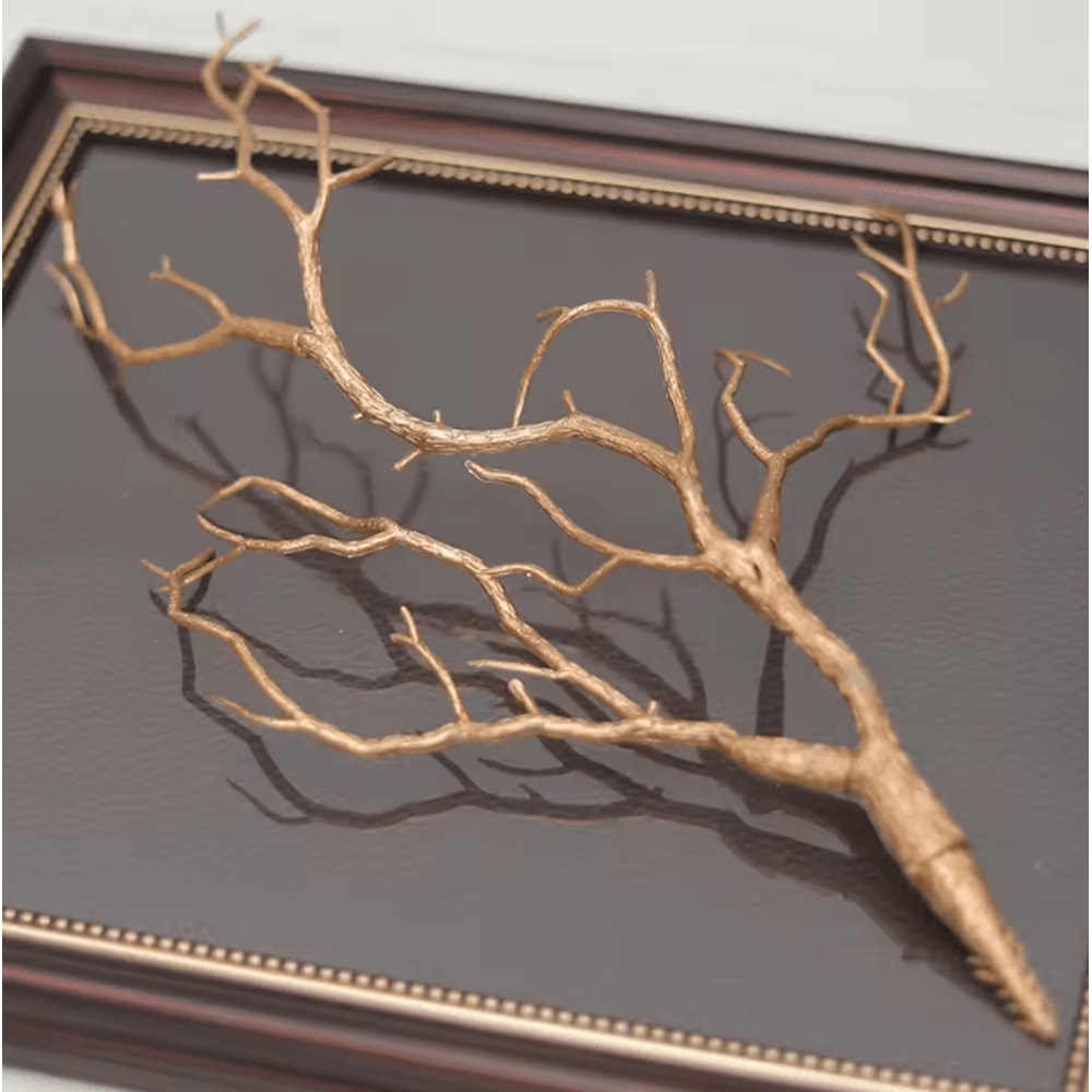 Gold Antler Branch Decor Glitter Artificial Twigs For DIY Crafts Holiday Styling 6