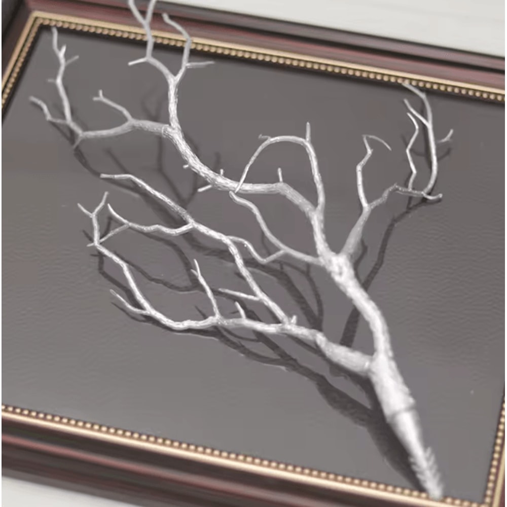 Gold Antler Branch Decor Glitter Artificial Twigs For DIY Crafts Holiday Styling 7