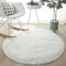 Fluffy Round Plush Rug Soft Shag Carpet For Kids Room Living Space Cozy Corners 3