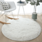 Fluffy Round Plush Rug Soft Shag Carpet For Kids Room Living Space Cozy Corners 3