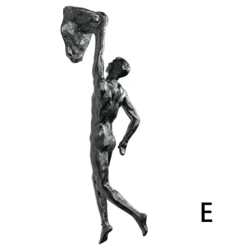 Modern Climbing Man Wall Sculpture Minimalist Resin Athlete Wall Art Decor 1