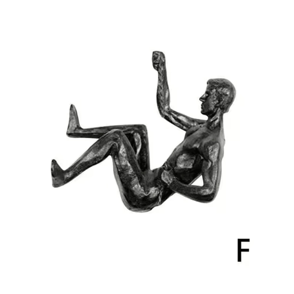 Modern Climbing Man Wall Sculpture Minimalist Resin Athlete Wall Art Decor 6