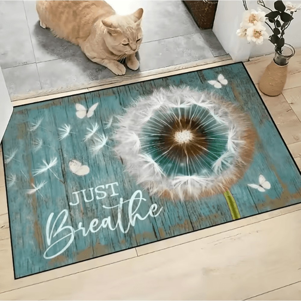 Rustic Wooden Box Trap Doormat Washable Absorbent Entryway Rug For Home Decor 6