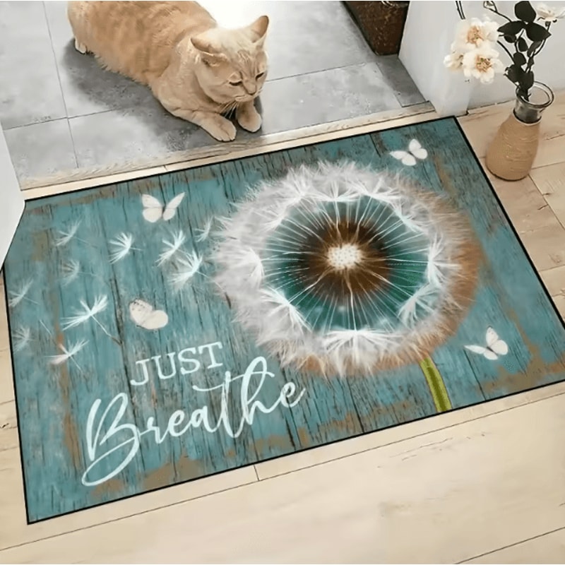 Rustic Wooden Box Trap Doormat Washable Absorbent Entryway Rug For Home Decor 6