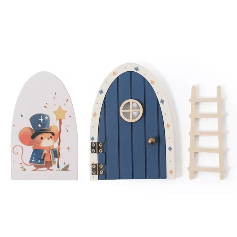 Mini Fairy Elf Door Wall Decor Magical Resin Dollhouse Door For Kids Rooms 3