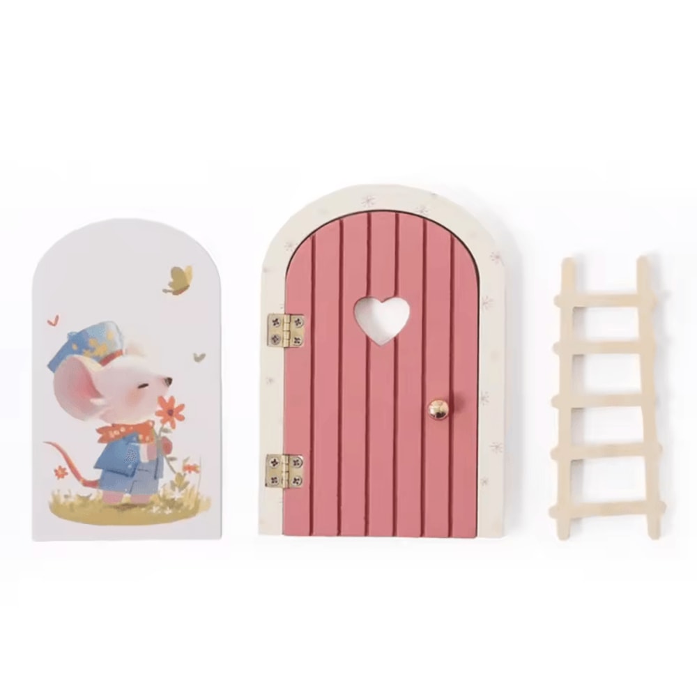 Mini Fairy Elf Door Wall Decor Magical Resin Dollhouse Door For Kids Rooms 4