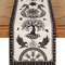 Vintage Viking Raven Table Runner Norse Linen Dining Decor With Helm Of Awe Design 4