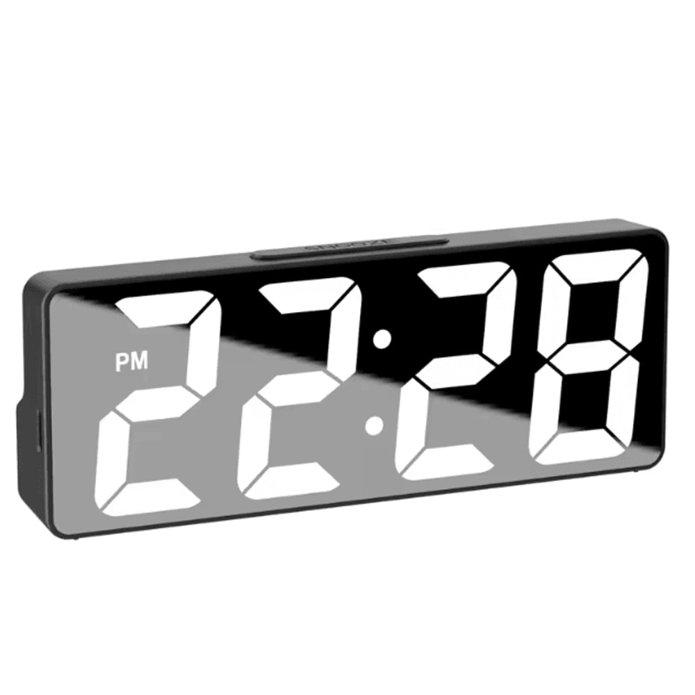 Modern LED Digital Alarm Clock Adjustable Brightness Bedroom Clock With Temperature Display 4