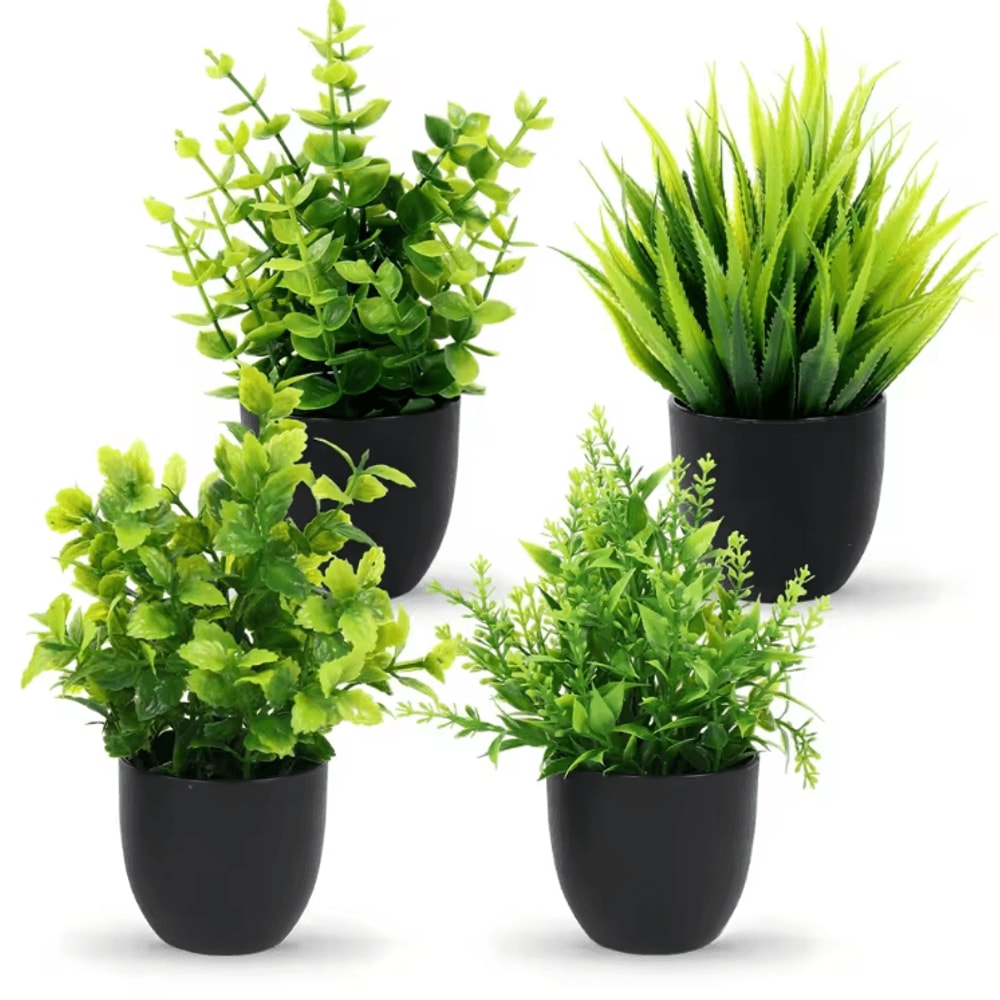 Mini Artificial Bonsai Plant Realistic Potted Greenery For Desk Home Decor 1