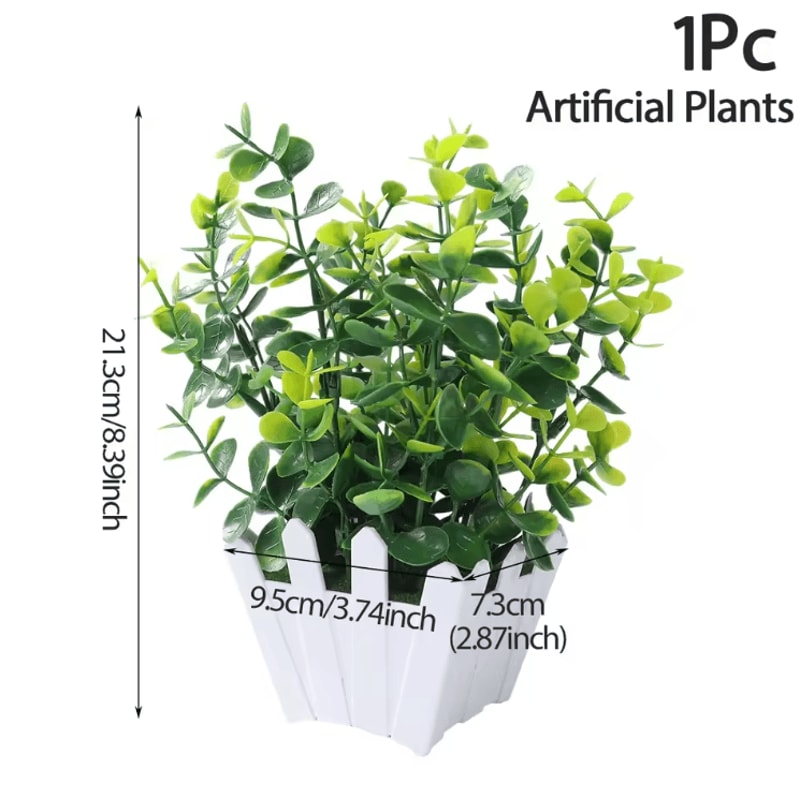 Mini Artificial Bonsai Plant Realistic Potted Greenery For Desk Home Decor 6