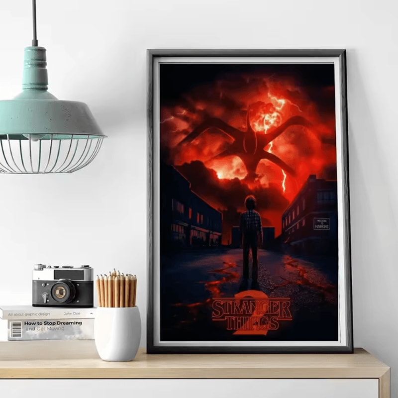 Stranger Things Canvas Poster Retro TV Show Wall Art For Bedroom Cafe Decor 1