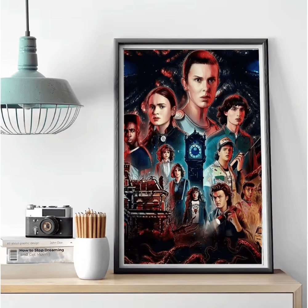 Stranger Things Canvas Poster Retro TV Show Wall Art For Bedroom Cafe Decor 2