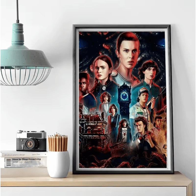 Stranger Things Canvas Poster Retro TV Show Wall Art For Bedroom Cafe Decor 2