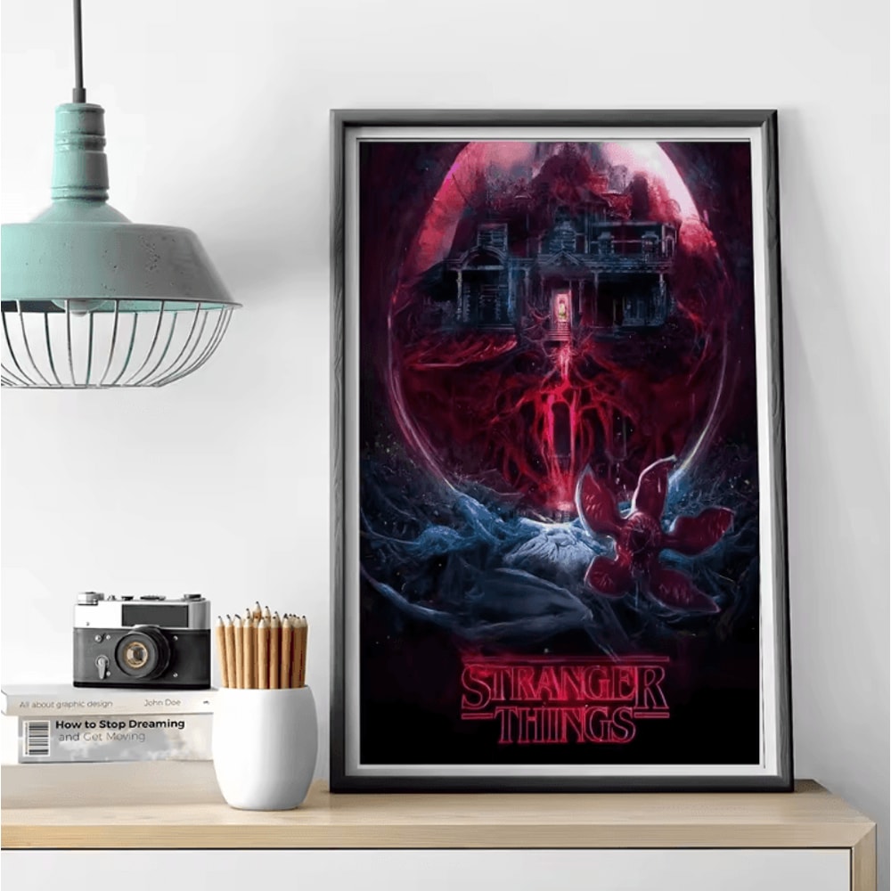 Stranger Things Canvas Poster Retro TV Show Wall Art For Bedroom Cafe Decor 5