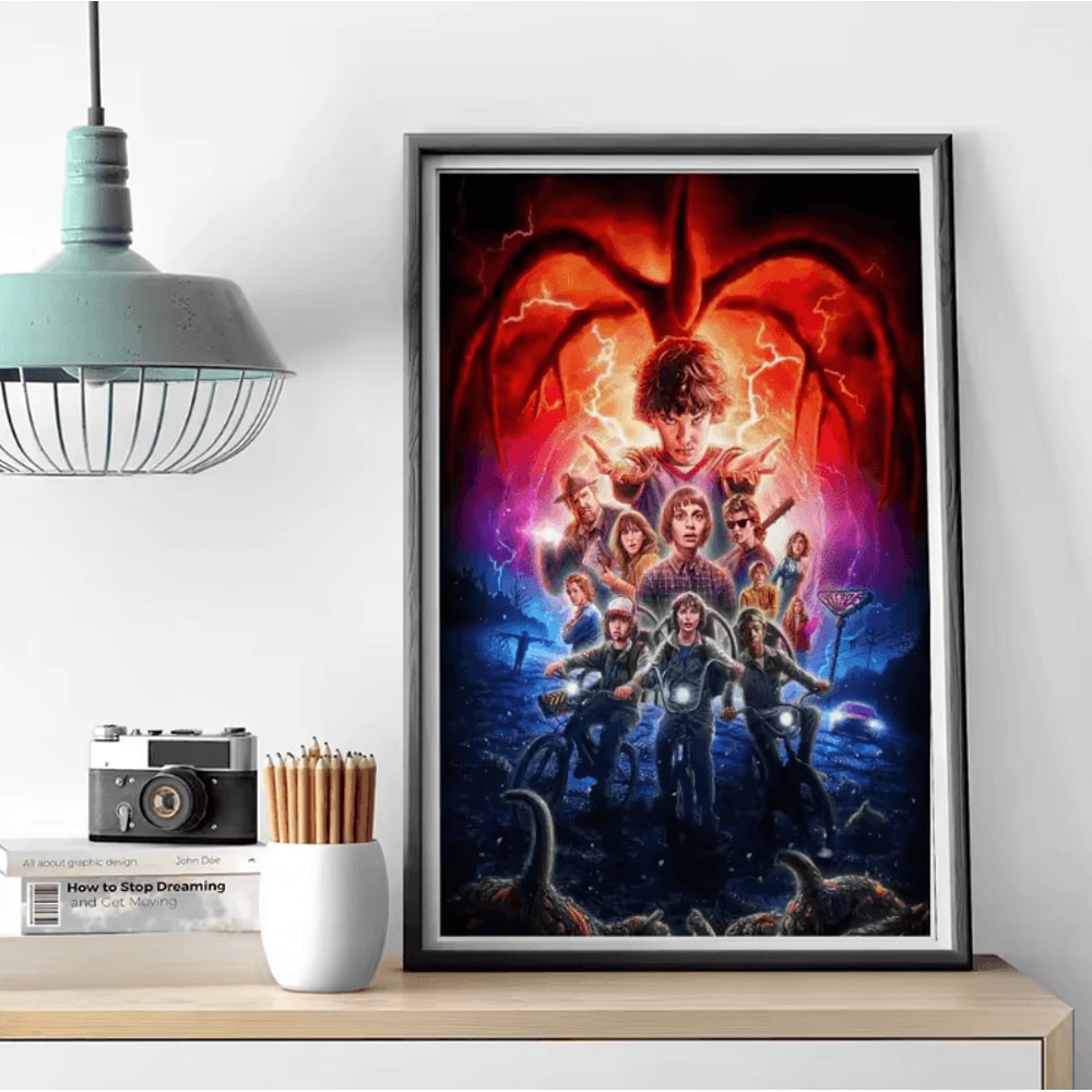 Stranger Things Canvas Poster Retro TV Show Wall Art For Bedroom Cafe Decor 8