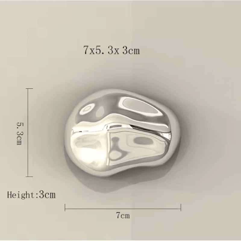 3D Simulation Stone Wall Pendant Modern Electroplated Wall Art For Living Room Decor 2