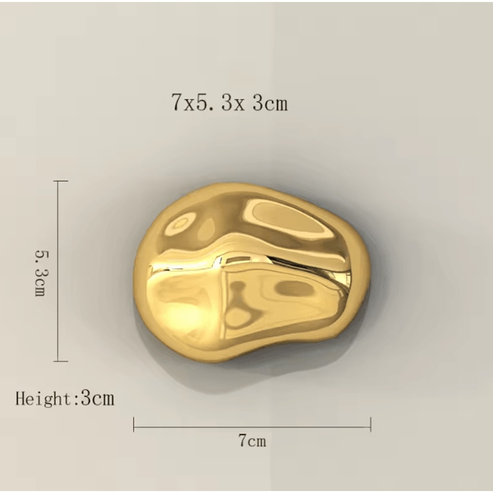 3D Simulation Stone Wall Pendant Modern Electroplated Wall Art For Living Room Decor 3