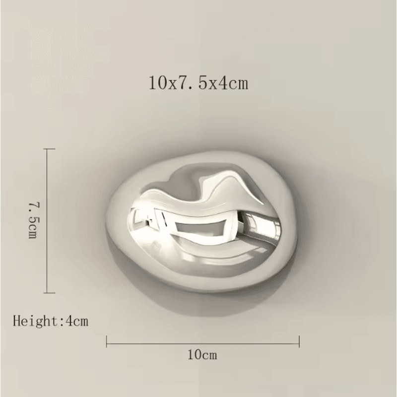 3D Simulation Stone Wall Pendant Modern Electroplated Wall Art For Living Room Decor 4