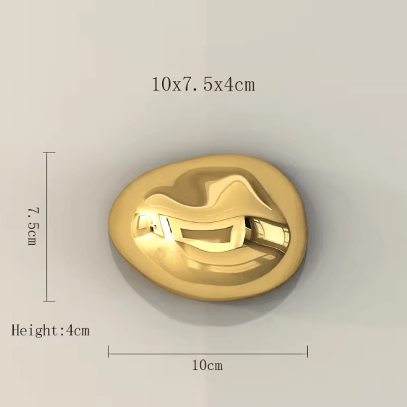 3D Simulation Stone Wall Pendant Modern Electroplated Wall Art For Living Room Decor 5