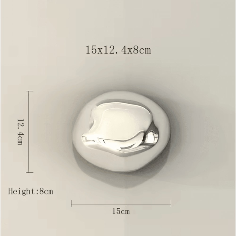 3D Simulation Stone Wall Pendant Modern Electroplated Wall Art For Living Room Decor 6