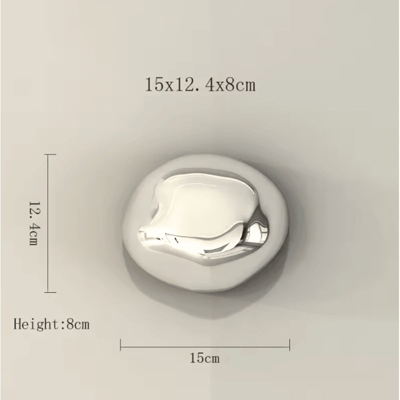 3D Simulation Stone Wall Pendant Modern Electroplated Wall Art For Living Room Decor 6