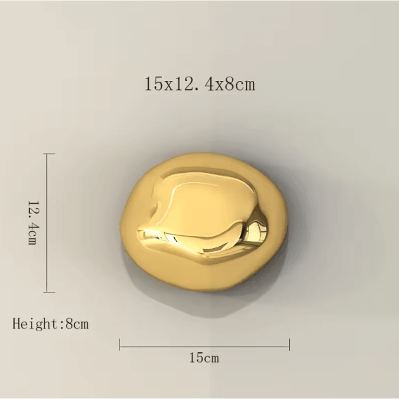 3D Simulation Stone Wall Pendant Modern Electroplated Wall Art For Living Room Decor 7