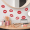 Red Lip Print Wall Sticker Bold SelfAdhesive Wall Decal For Bedroom Living Room Decor 0