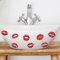 Red Lip Print Wall Sticker Bold SelfAdhesive Wall Decal For Bedroom Living Room Decor 2