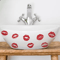 Red Lip Print Wall Sticker Bold SelfAdhesive Wall Decal For Bedroom Living Room Decor 2