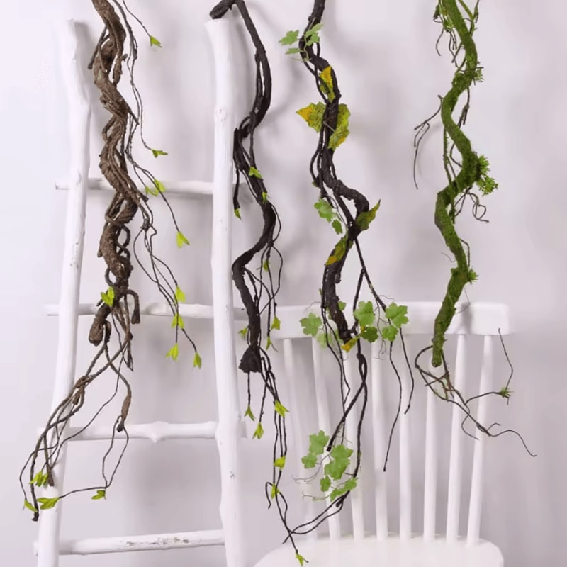 Artificial Rattan Vine Branch Rustic Wall Hanging Decor For Weddings Home Styling 0